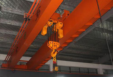 Electric chain hoist crane, double girder overhead crane design