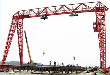 Single girder hoist gantry crane with truss gantry girder design 