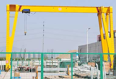 European style single girder gantry, economical hoist cranes solution