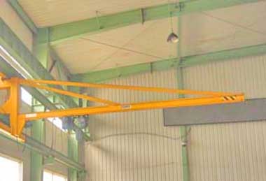 Tie rod cantilever enclosed track beam wall travelling jib crane