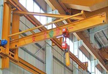 Tie rod cantilever with H beam girder wall travelling jib crane