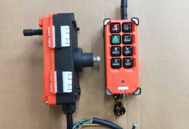 Wireless Remote Telecrane Brand, normally we will send double transmitter and one receiver