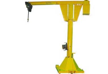 Portable jib crane design with counter balanced weight