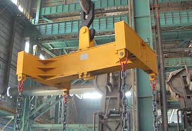 Double girder overhead crane below hook device and crane attachment- Lifting beam 