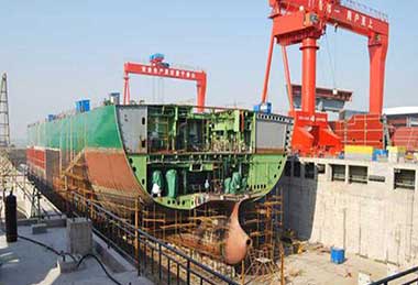 Crane open winch for shipbuilding