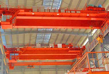 Chinese style double girder ovehread crane with open winch
