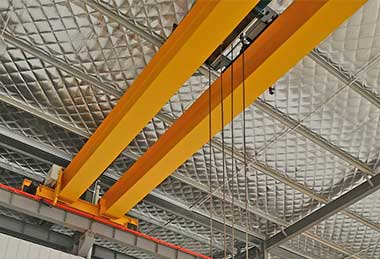 Top running double girder overhead crane for material handling