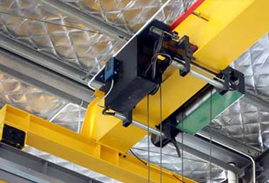Top running single girder overhead crane for material handling