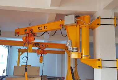 Wall mounted jib crane for material handling