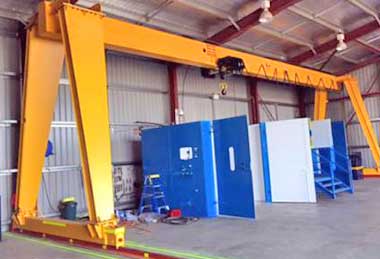 Single girder gantry crane for material handling