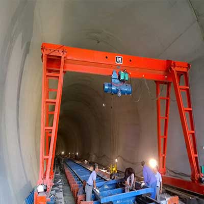 Subway crane & Tunnel construction gantry crane with no cantilever design