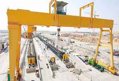 Box type double girder goliath crane for Precast factory