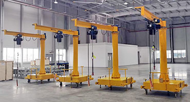 Movable & Portable Jib crane for mechanical engineering