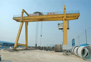 Double girder gantry crane for precast yard for cement concrete piple handling 