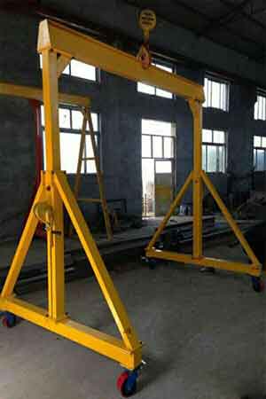 Hand winch mobile a frame gantry crane