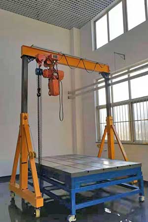 Hand turbine adjustable 5 ton portable gantry crane 