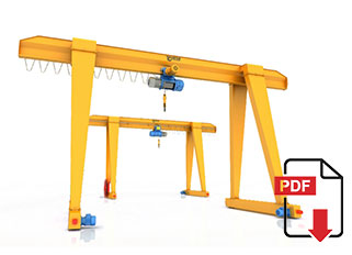 Single Girder Gantry Crane with CD/ MD Electric Wire Rope Hoist Pdf