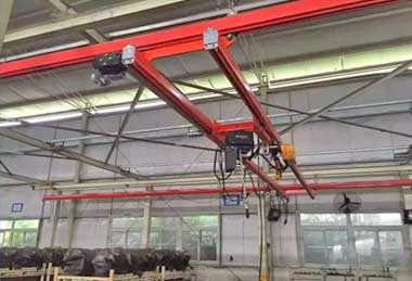 Double girder ceiling mounted workstation crane