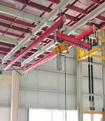 Ceiling mounted workstation crane -suspension crane