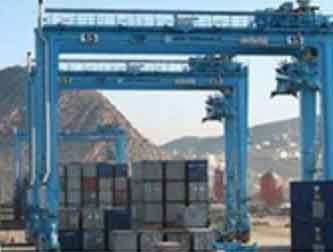 Staking -container crane 