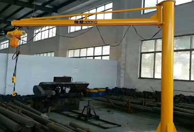 Jib crane for round steel handling 