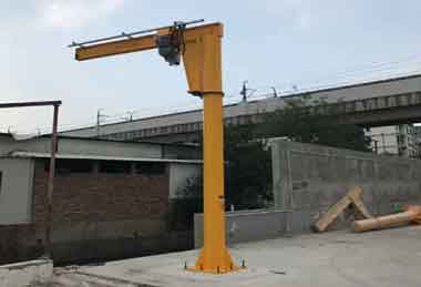 Jib crane for outdoor material loading and unloading 