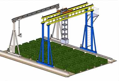 Customized portable gantry crane for plant scanning  Customized portable gantry crane for plant scanning