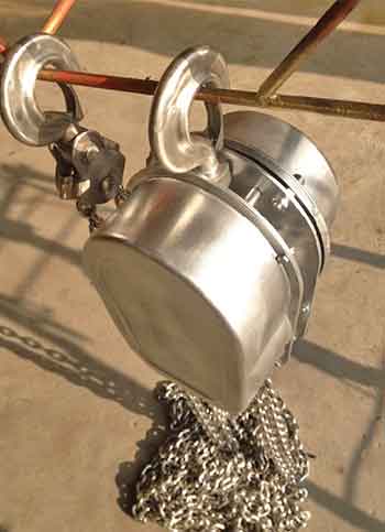 Details of stainless steel electric chain hoists Details of stainless steel electric chain hoists