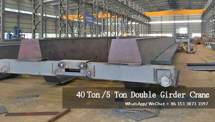 40 ton / 5 ton double girder overhead crane for sale Pakistan