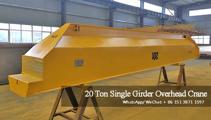 Main girder of 20 ton single girder overhead crane for sale Philippines