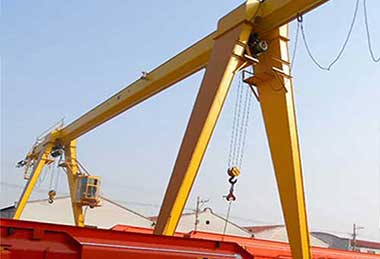 Box type signle girder gantry crane with electric hoist
