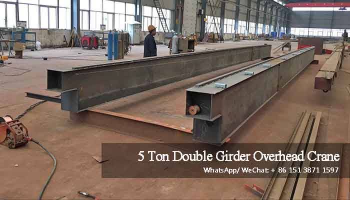 5 ton double girder overhead crane with low head room hoist for sale Australia