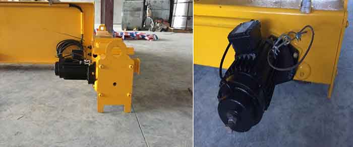 Overhead driving motor installation Overhead driving motor installation