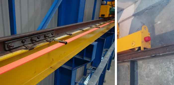 Crane rail finished installation Crane rail finished installation