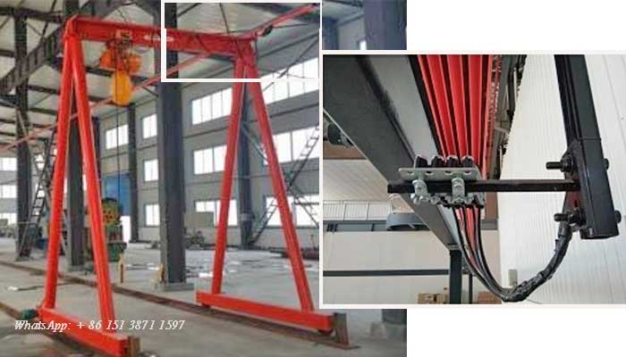 Details of gantry crane sliding wire 