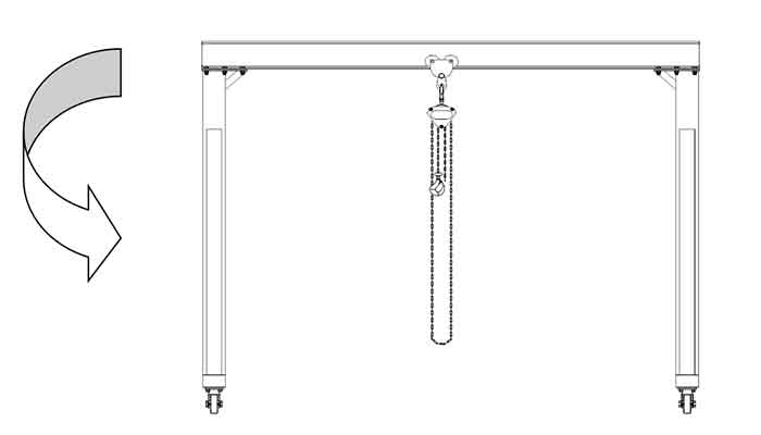 Small gantry crane finished installation drawing 