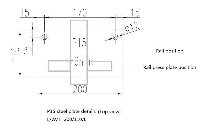 p15 gantry crane rail steel plate details