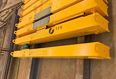 End carriages of electric single girder overhead crane for sale Pakistan