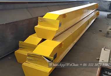 3 sets of main girder painted picture for 5 ton and 6 ton electric single girder eot crane Australia project