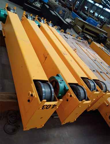 End girder of 15 ton single girder overhead travelling crane for sale Dominica