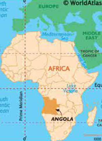 Angola location map 