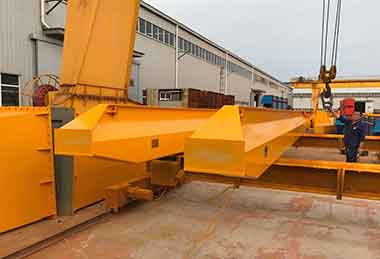 Double girders of double hoist overhead cranes for Uzbekistan Project 40 ton /15 ton 