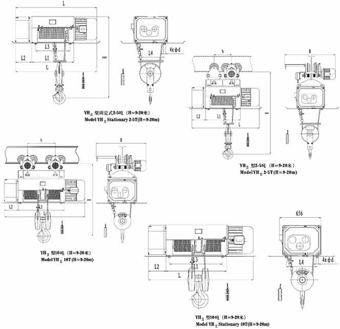 ladle hoist -electric wire rope hoist for hot ladle handling