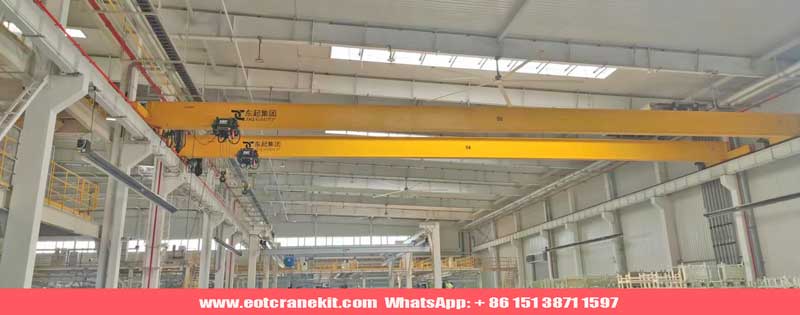 European style single girder overhead crane