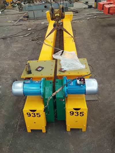 End carriages of 10 ton single girder gantry crane for sale Gabon