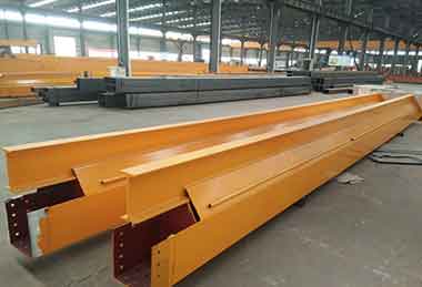 Main girder of 5 ton single girder overhead crane are cut into 2 sections for easy transportation