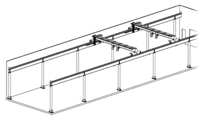 add a new bridge crane to the existing overhead crane runway structrue