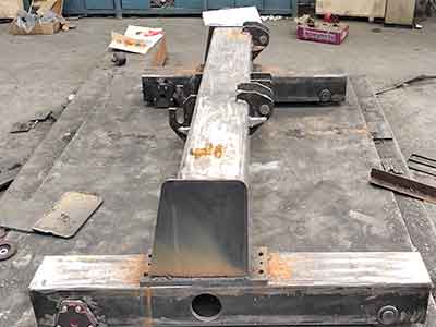 Trolley frame for double girder hoist trolley underconstruction