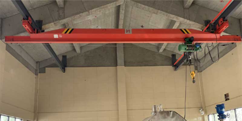 under running single girder overhead crane