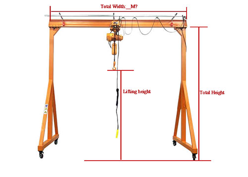A frame crane drawing for you to confirm specifications A frame crane drawing for you to confirm specifications